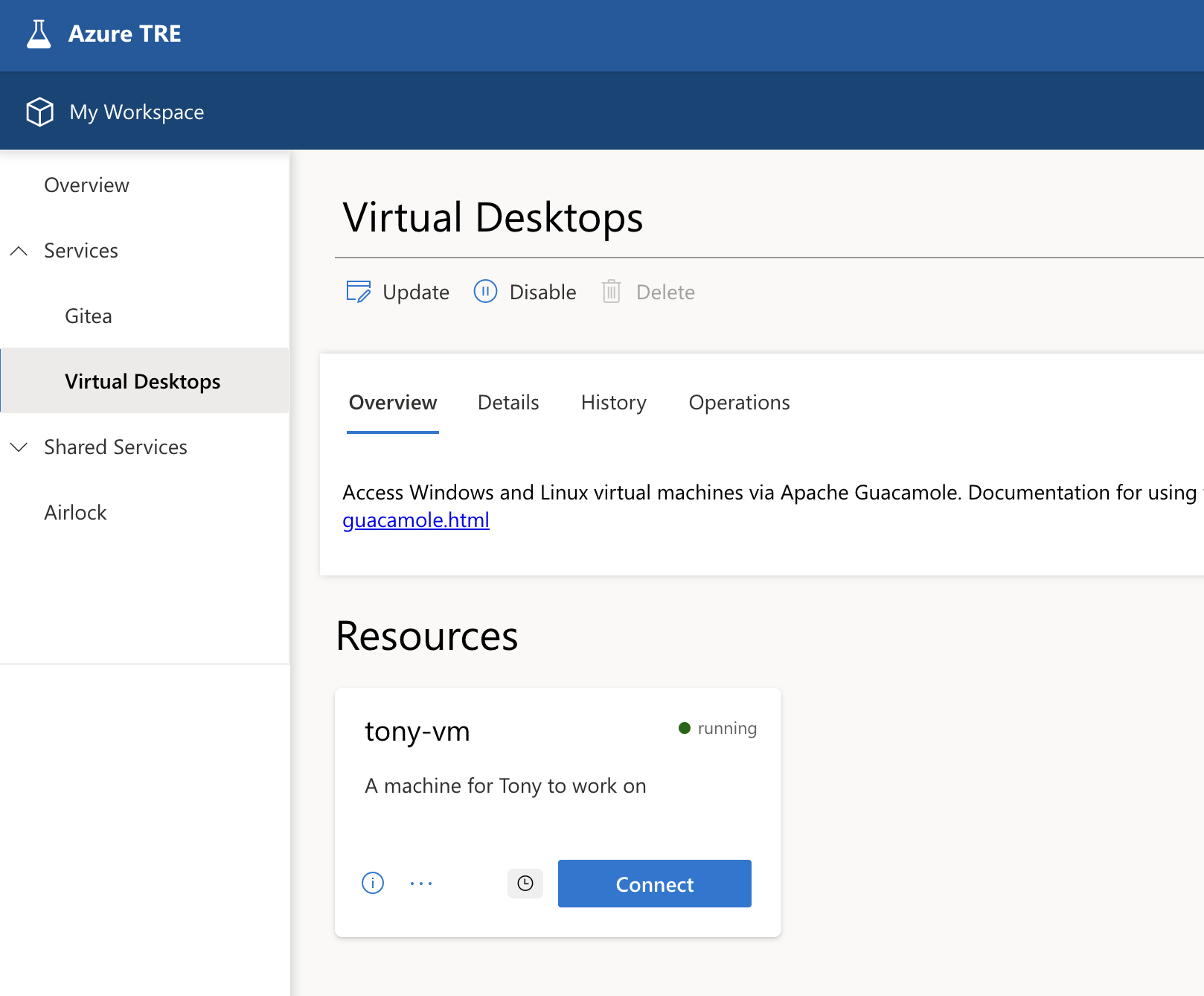 Guacamole with booted VM