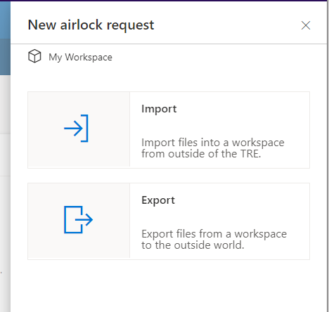 Airlock import-export